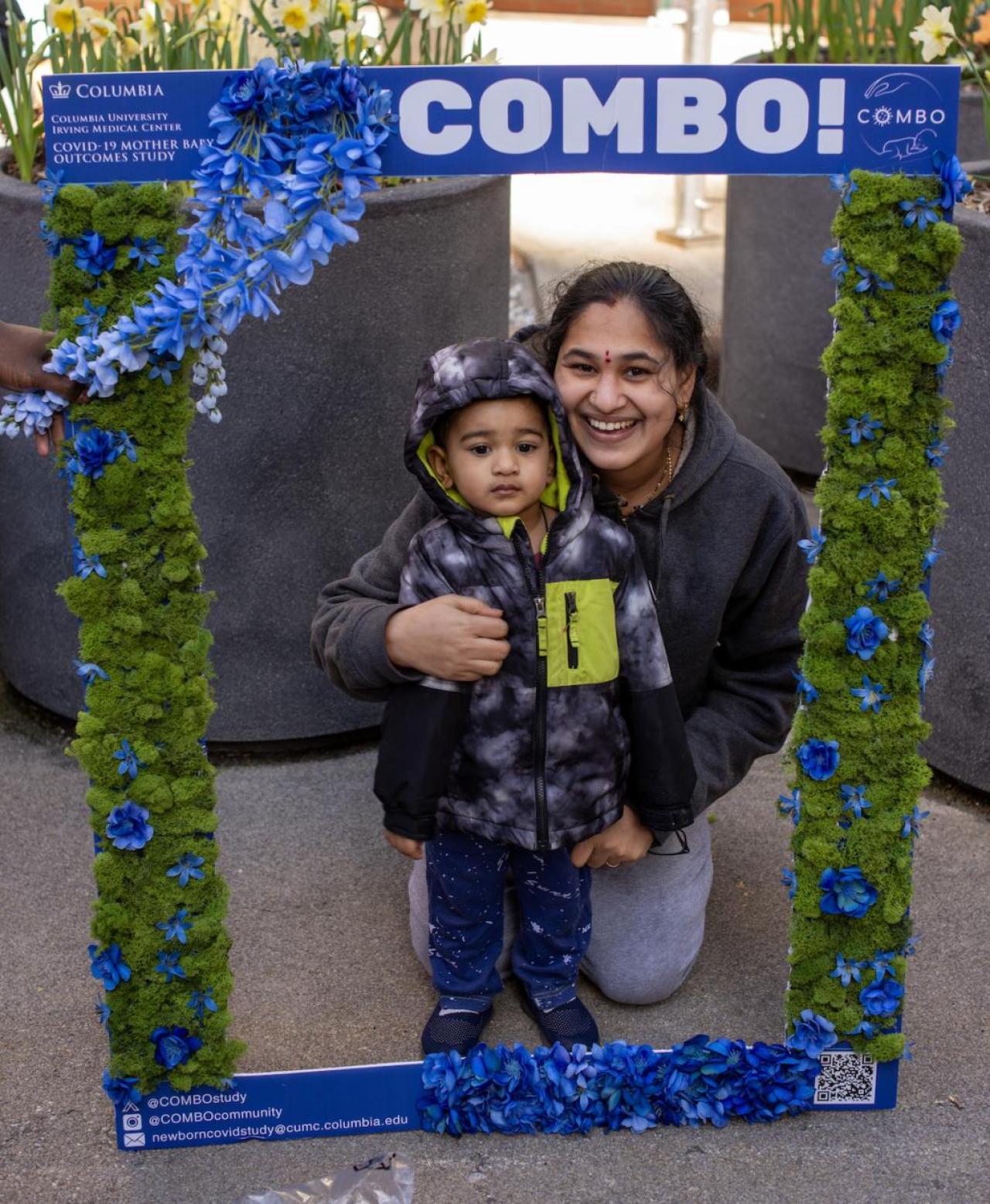 mom and boy at combo