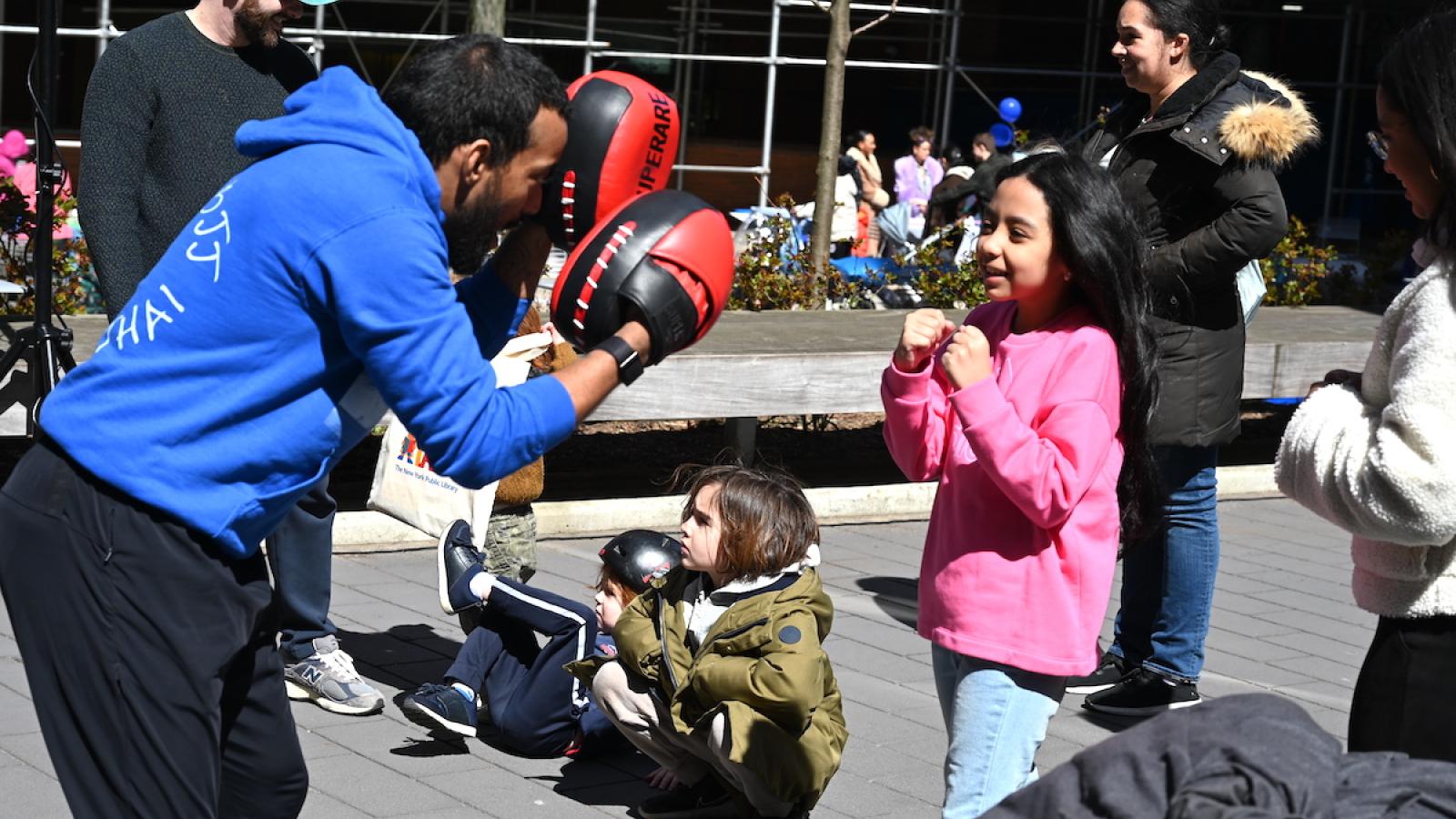 boxing at playdate