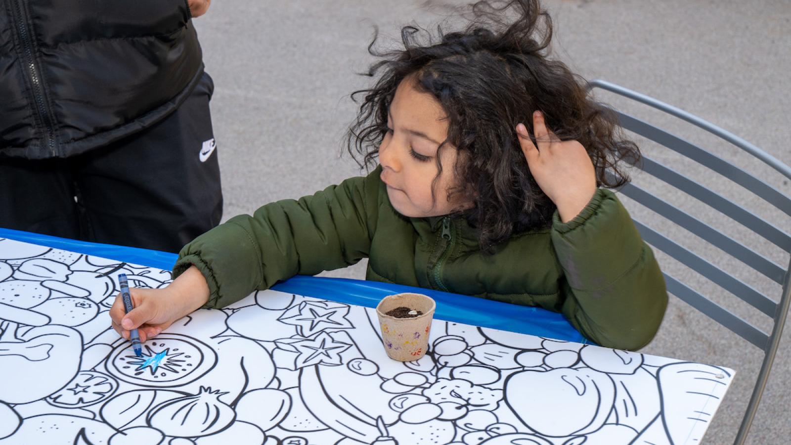 coloring at playdate