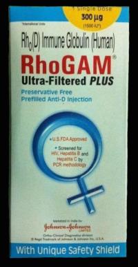 A poster for Rhogam, a pre-filled Anti-D Injection.